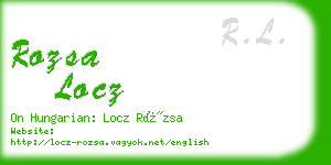 rozsa locz business card